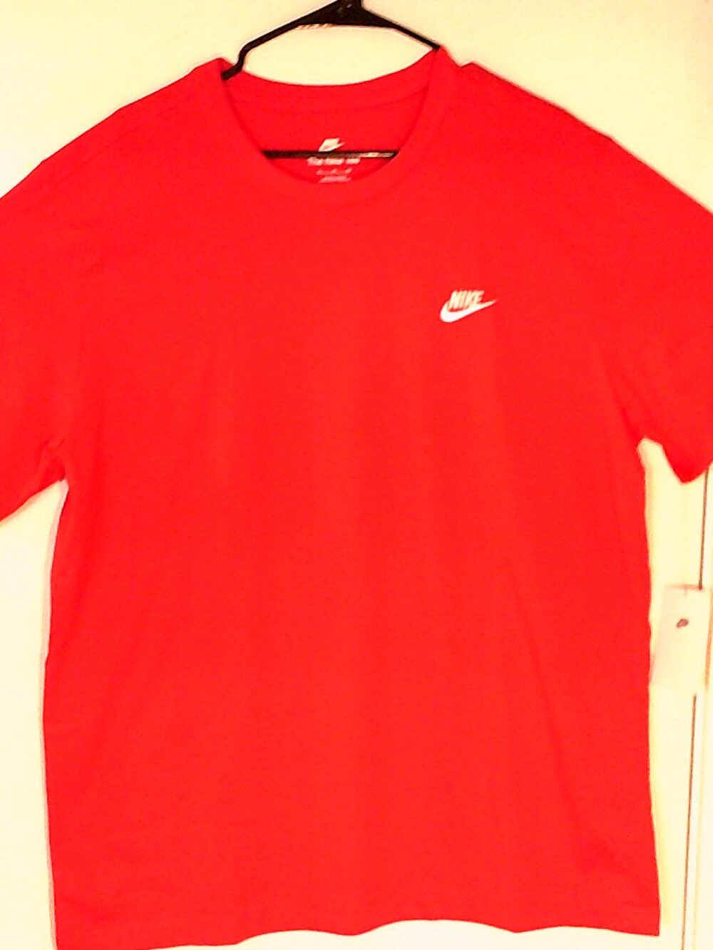 NEW NIKE SPORTSWEAR "Club Embroidered Tee" MEN'S RED WHITE T-SHIRT XL AR4997-657